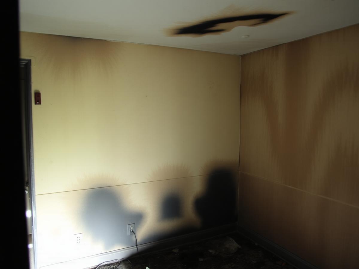 Before fire and smoke damage restoration