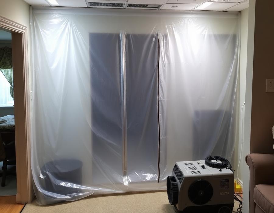 Full containment with negative air pressure